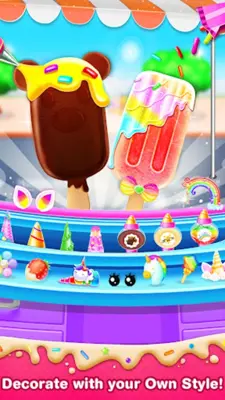 Unicorn Ice cream Pop game android App screenshot 0